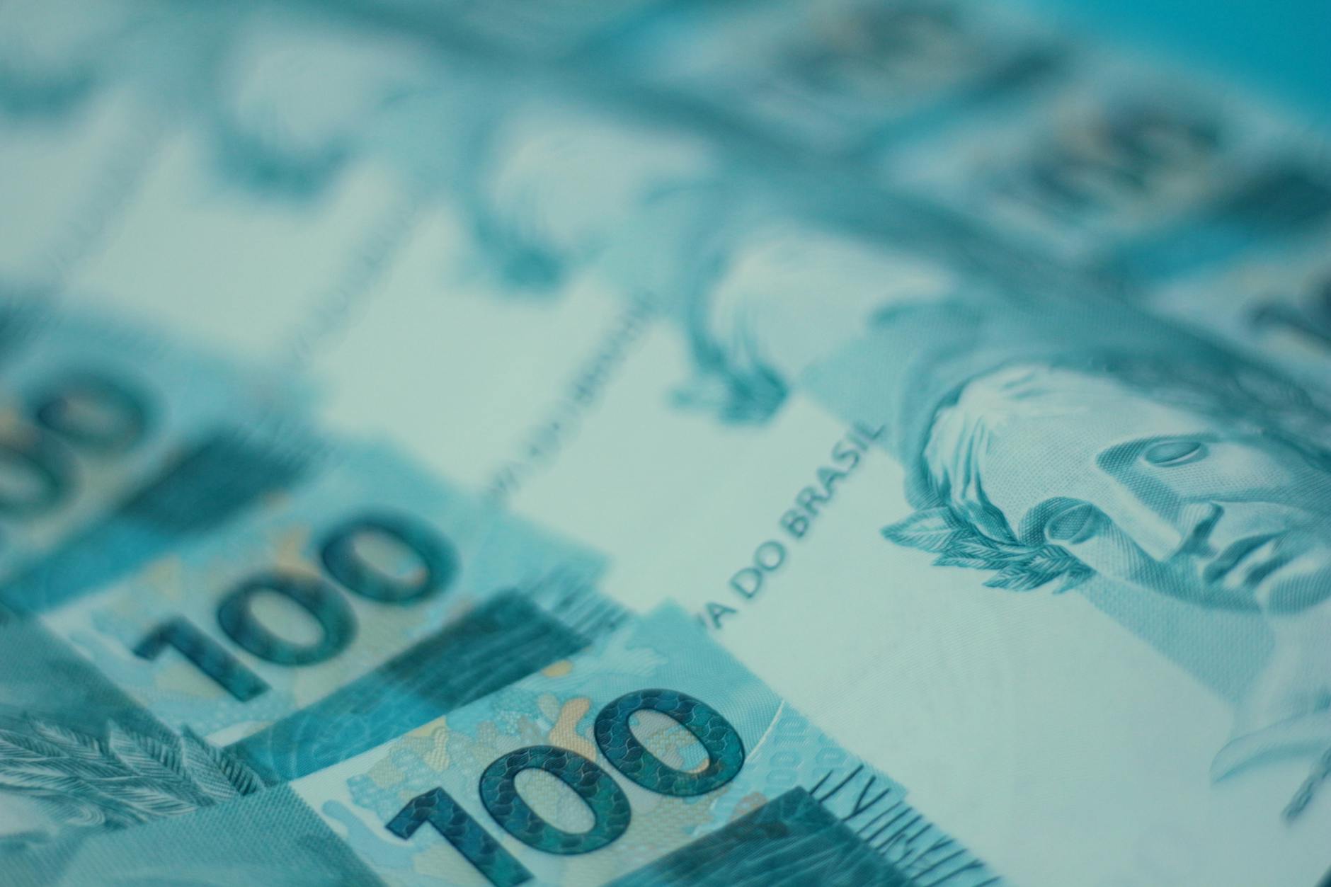 paper money in tilt shift lens